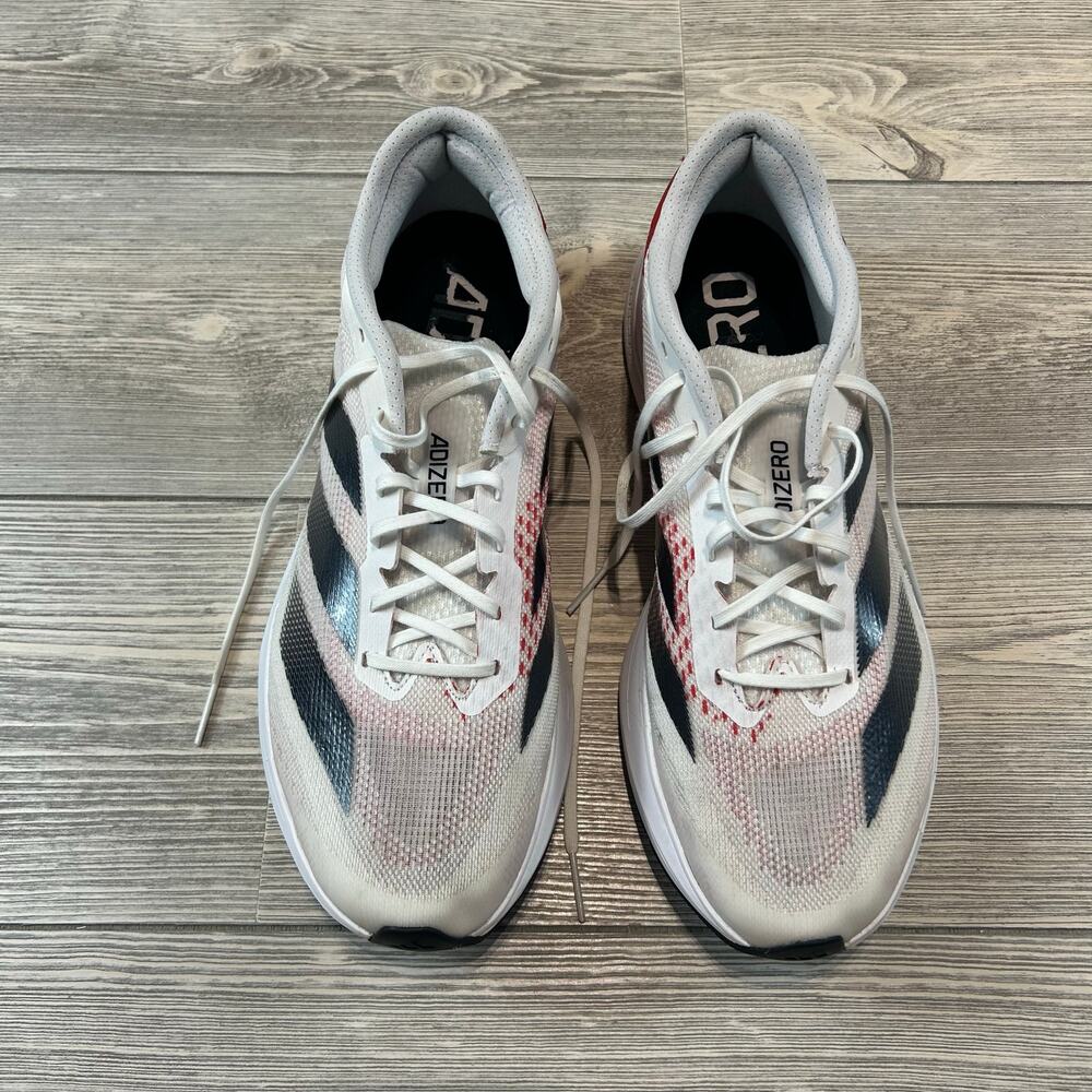 Adidas Adizero SL 2 Men's Performance Running Shoes White Black Red EUC Size 12 - Picture 7 of 7